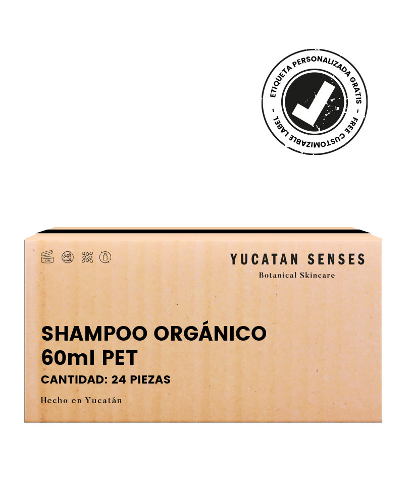 Caja con 24 Shampoos / 60ml (Etiqueta personalizable)